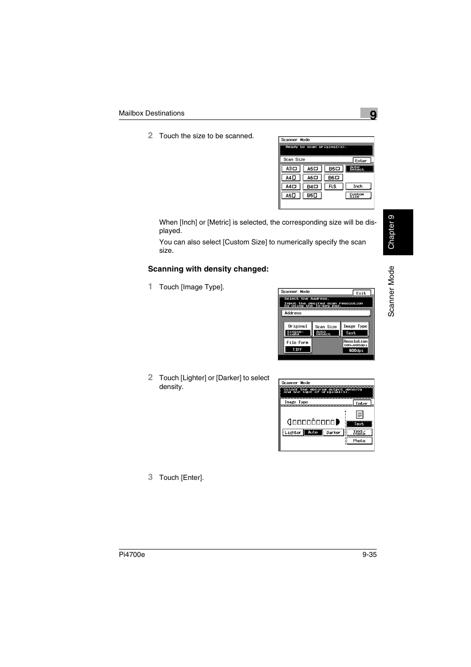 Scanning with density changed | Minolta PI4700E User Manual | Page 320 / 426