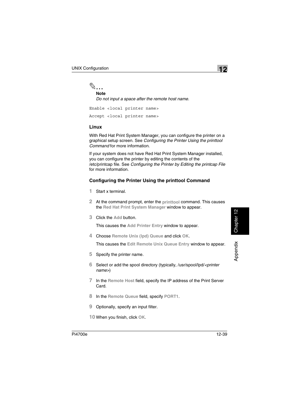 Linux | Minolta PI4700E User Manual | Page 390 / 426