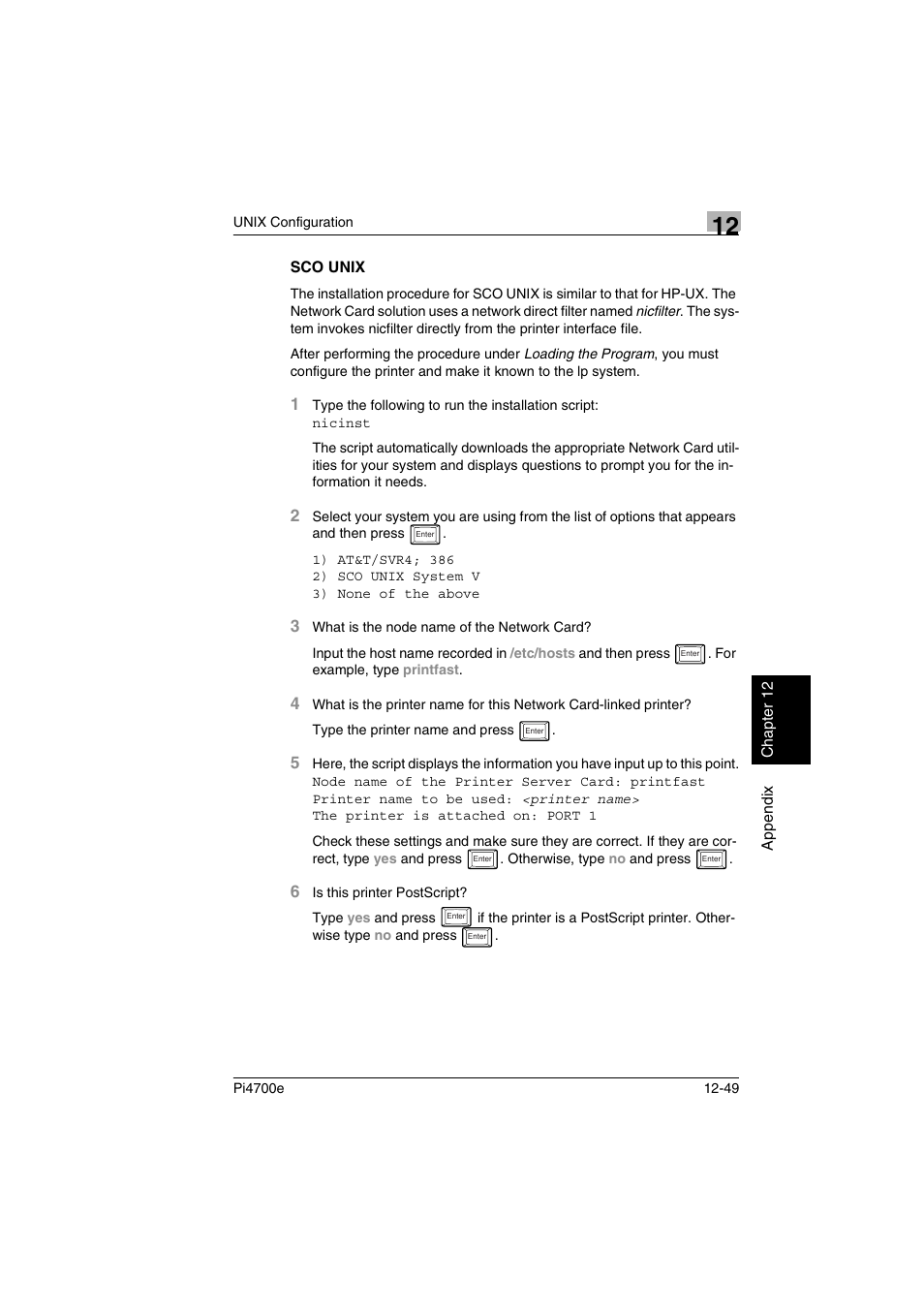 Sco unix | Minolta PI4700E User Manual | Page 400 / 426