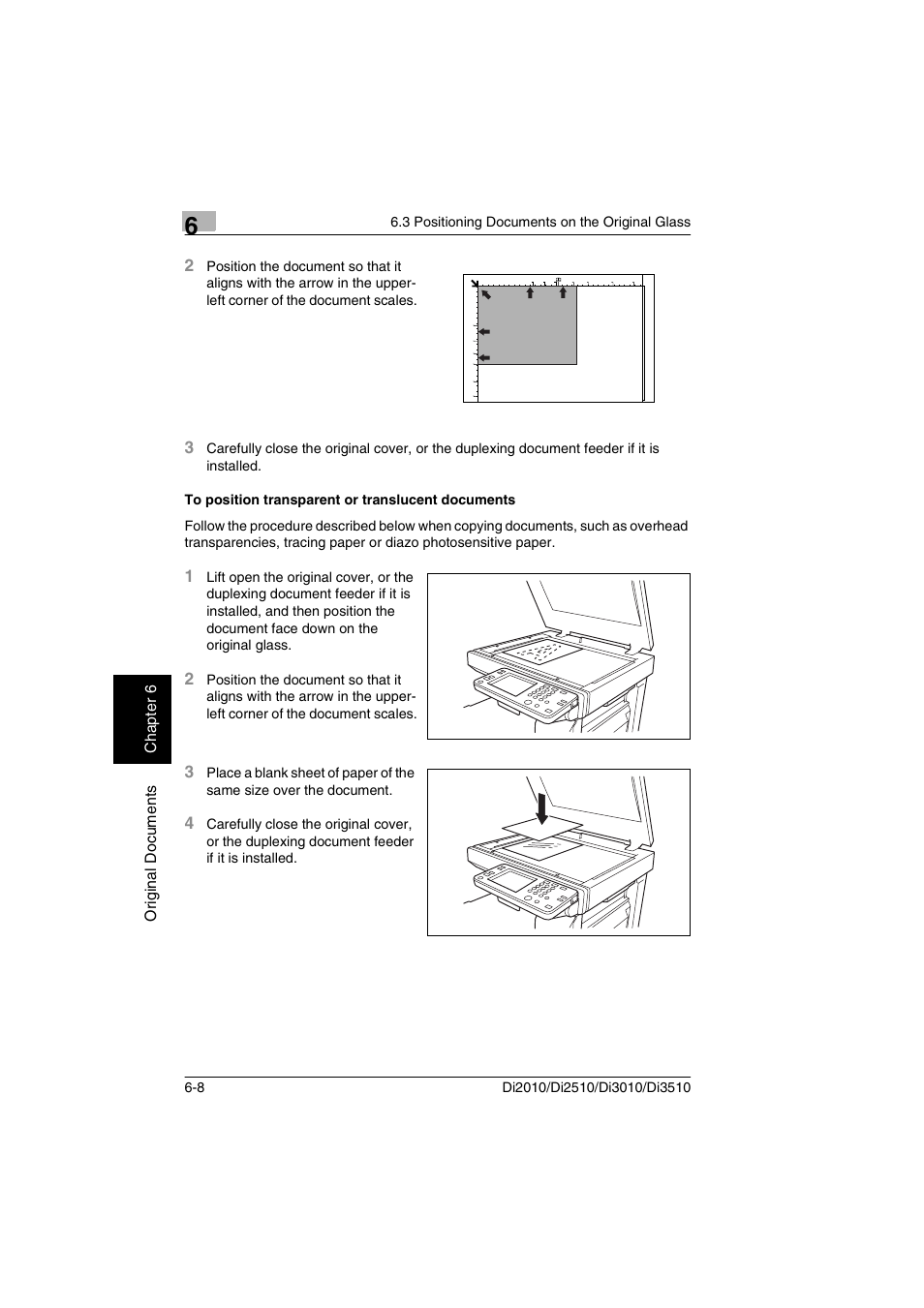 To position transparent or translucent documents | Minolta DI2510 User Manual | Page 101 / 210