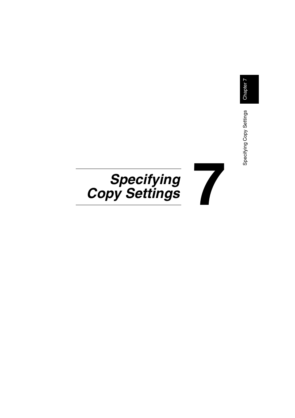 Ch.7 specifying copy settings, Specifying copy settings, 7 specifying copy set- tings | Minolta DI2510 User Manual | Page 124 / 210