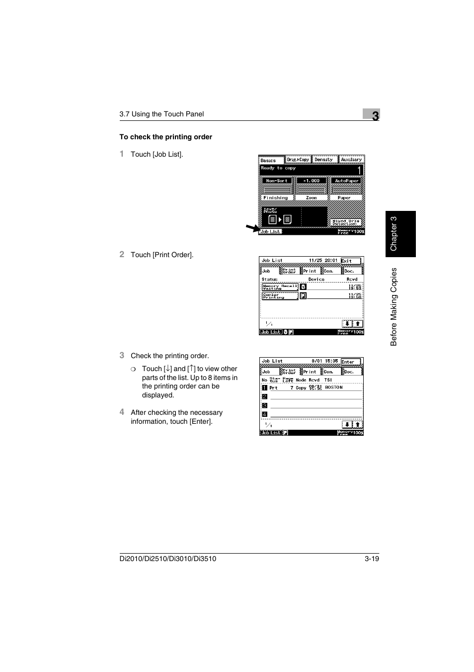 To check the printing order, To check the printing order -19 | Minolta DI2510 User Manual | Page 60 / 210