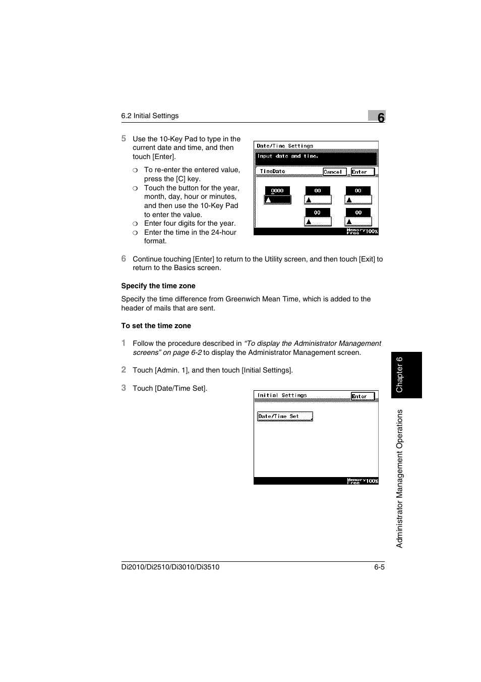 Specify the time zone, To set the time zone, Specify the time zone -5 to set the time zone -5 | Minolta DI2510 User Manual | Page 102 / 148