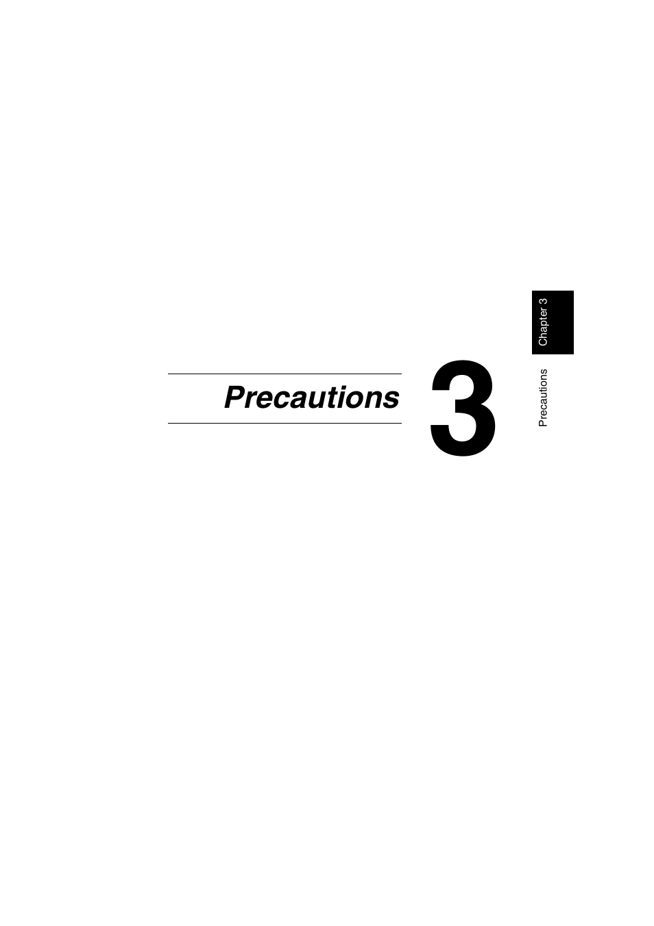 Ch.3 precautions, Precautions | Minolta DI2510 User Manual | Page 26 / 148