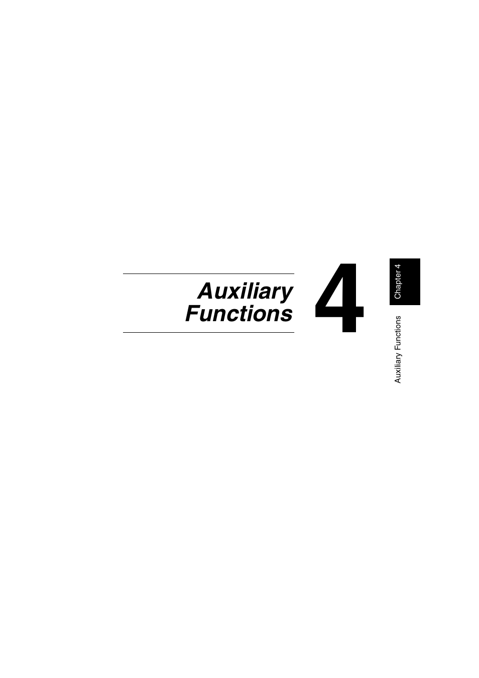 Ch.4 auxiliary functions, Auxiliary functions | Minolta DI2510 User Manual | Page 34 / 148