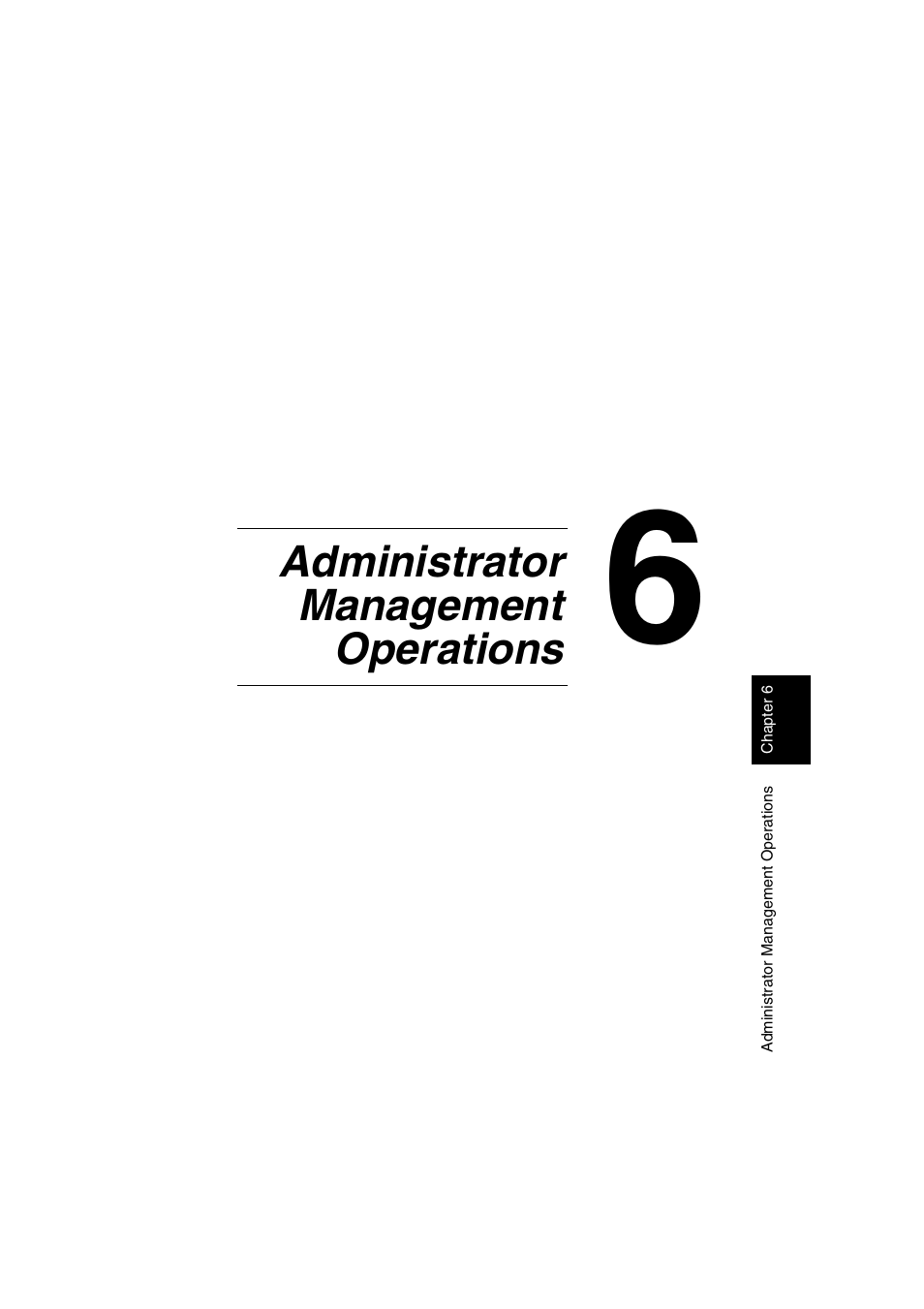 Ch.6 administrator management operations, Administrator management operations | Minolta DI2510 User Manual | Page 98 / 148