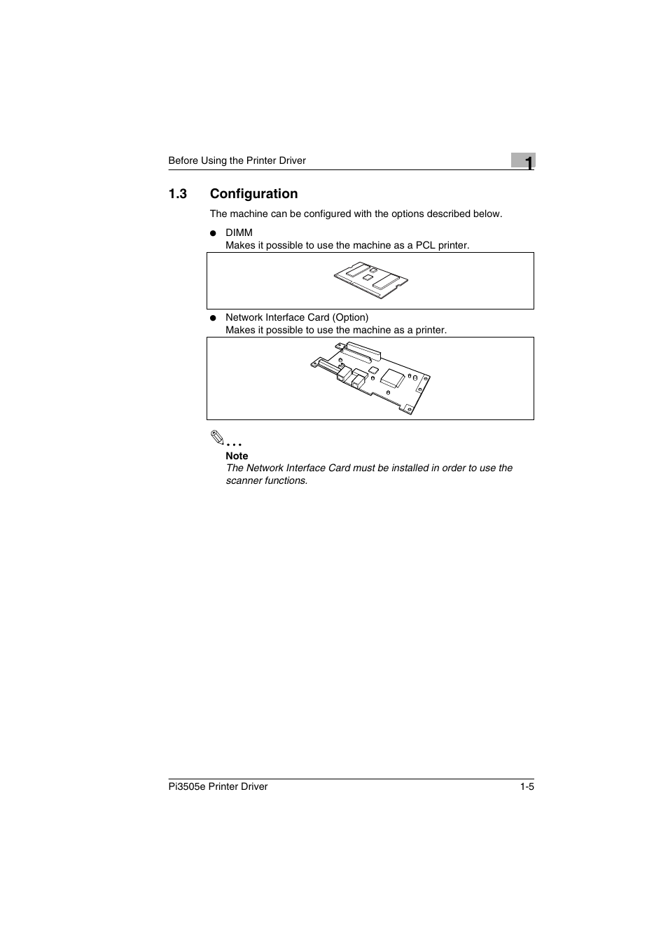 3 configuration, Configuration -5 | Minolta Pi3505e User Manual | Page 14 / 114