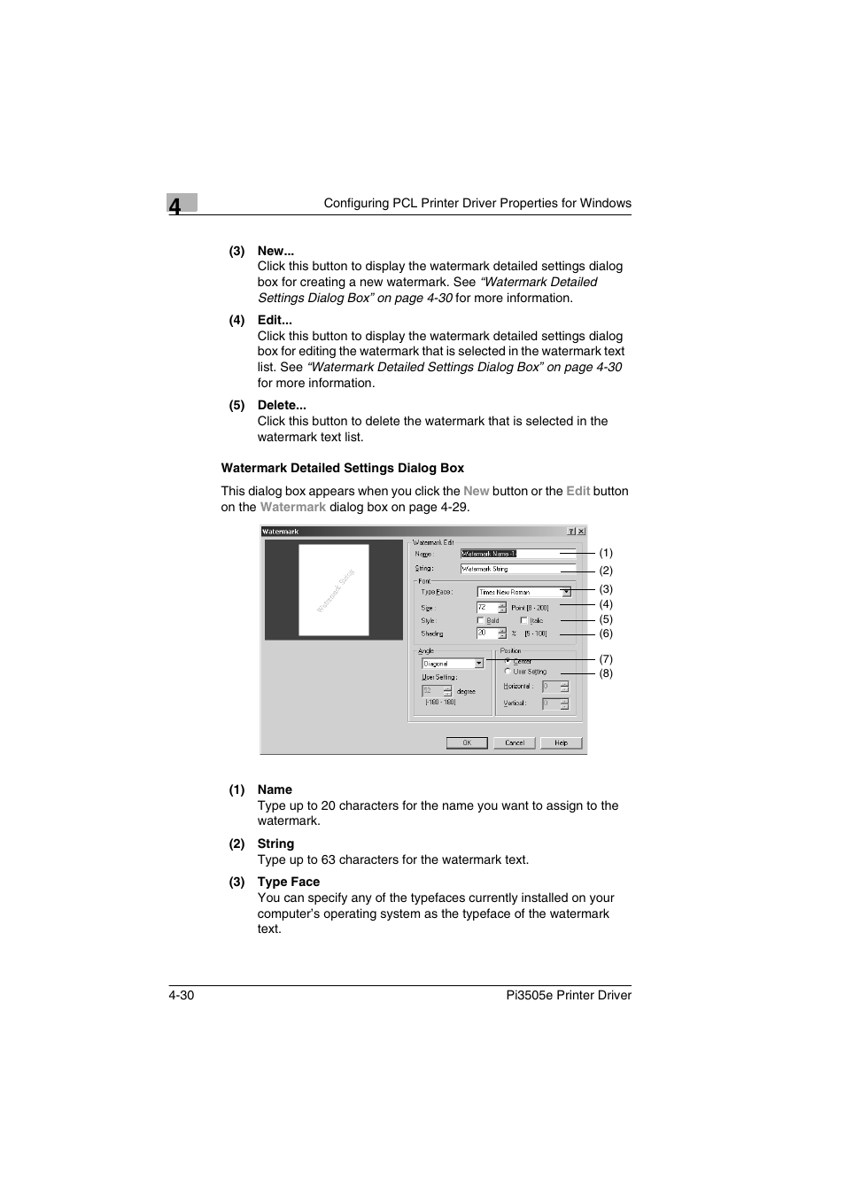 Watermark detailed settings dialog box, Watermark detailed settings dialog box -30 | Minolta Pi3505e User Manual | Page 97 / 114