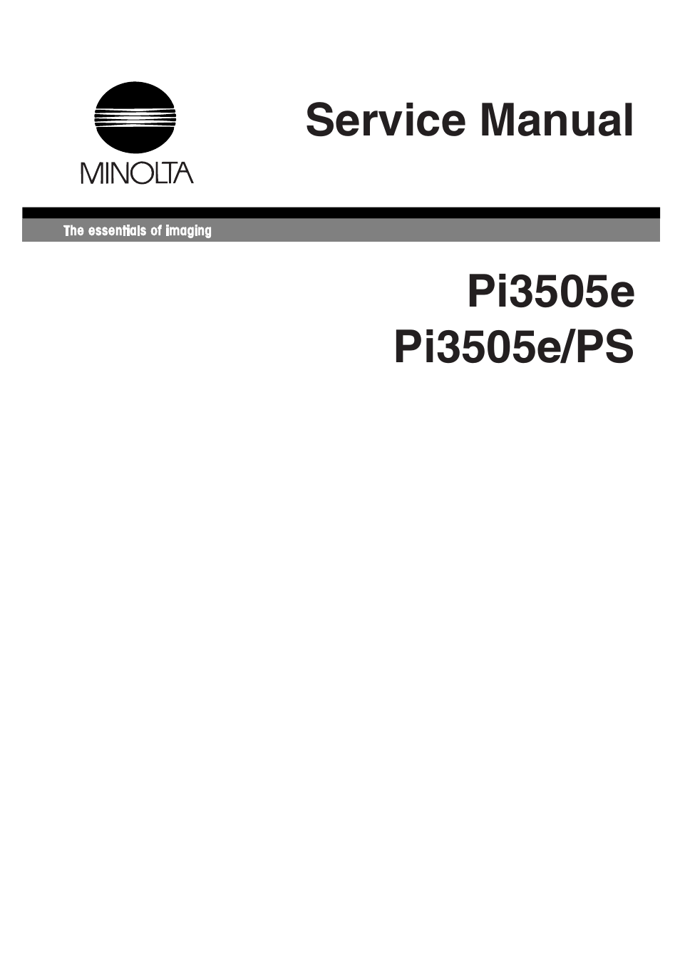 Minolta Pi3505e/PS User Manual | 62 pages