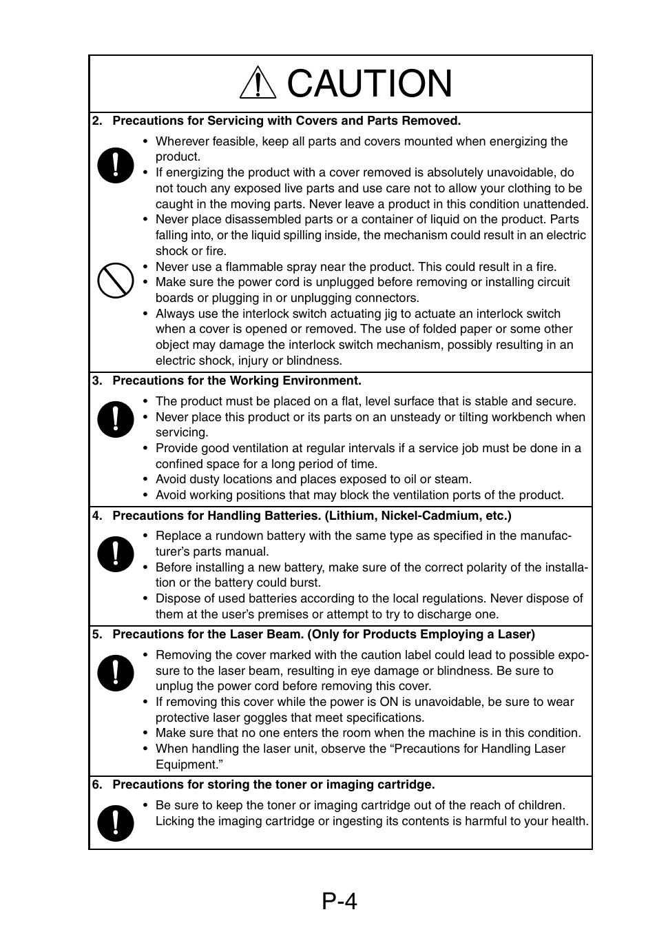 Caution | Minolta Pi3505e/PS User Manual | Page 5 / 62