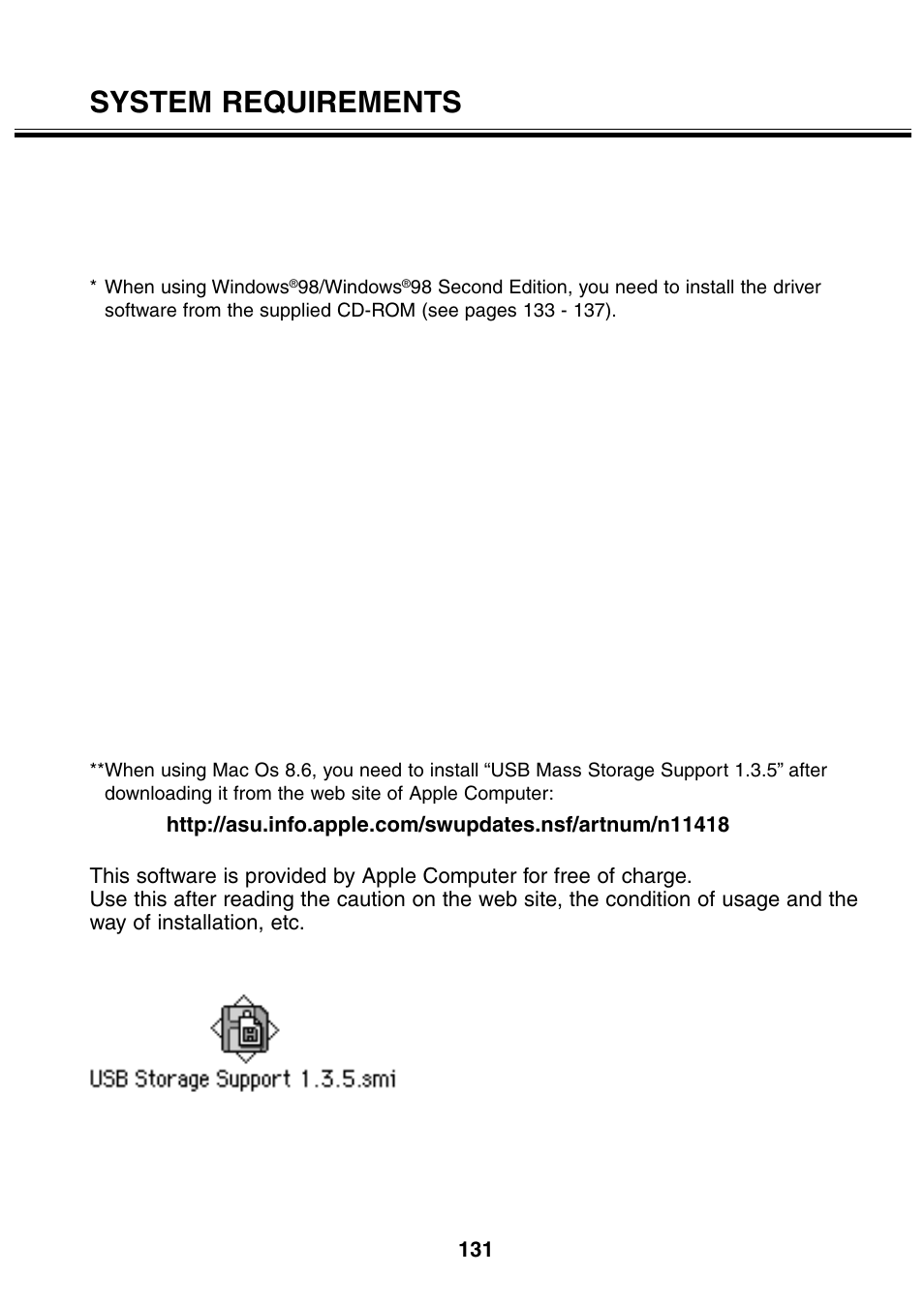 System requirements | Minolta 2330 User Manual | Page 131 / 160