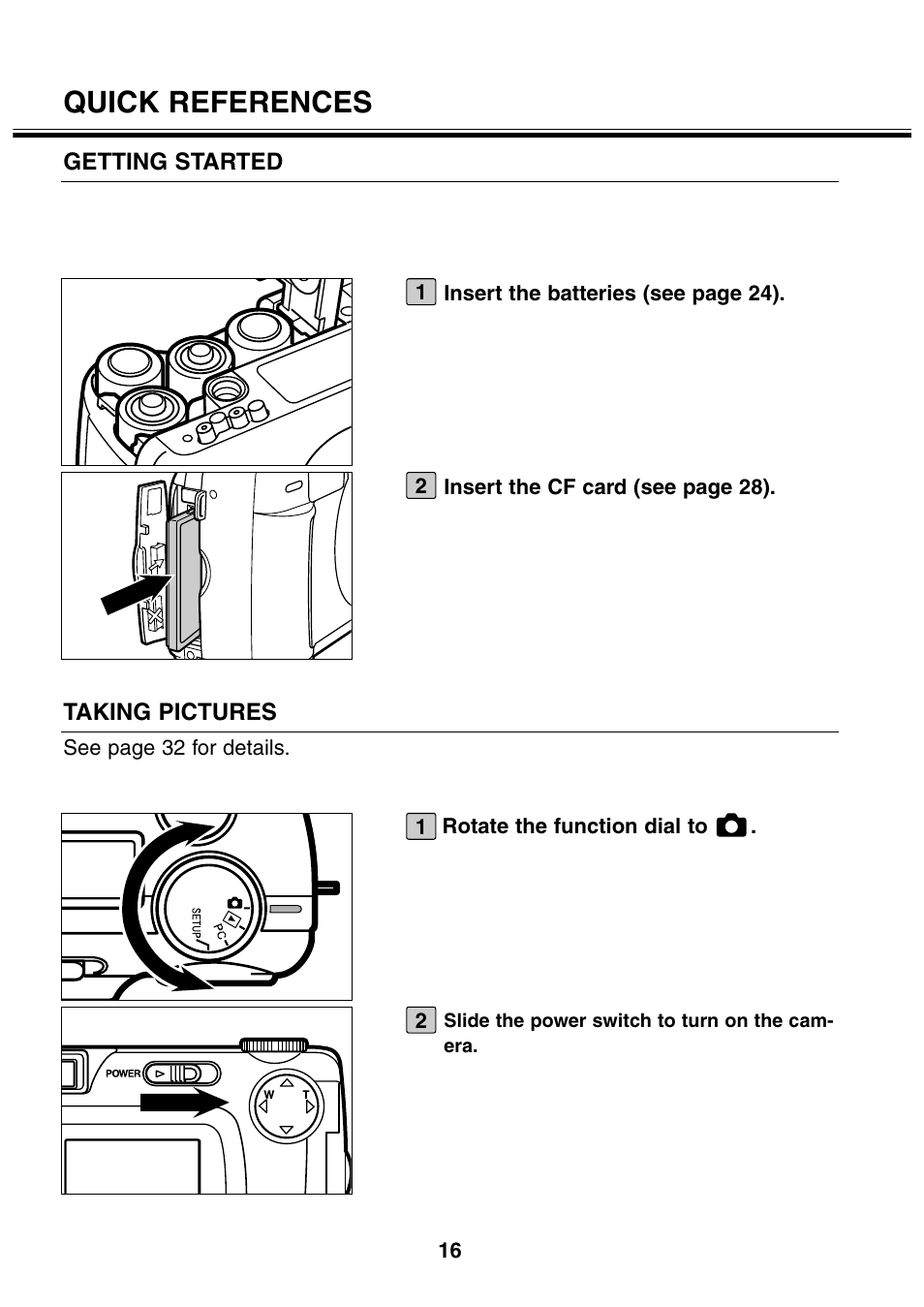 Quick references | Minolta 2330 User Manual | Page 16 / 160