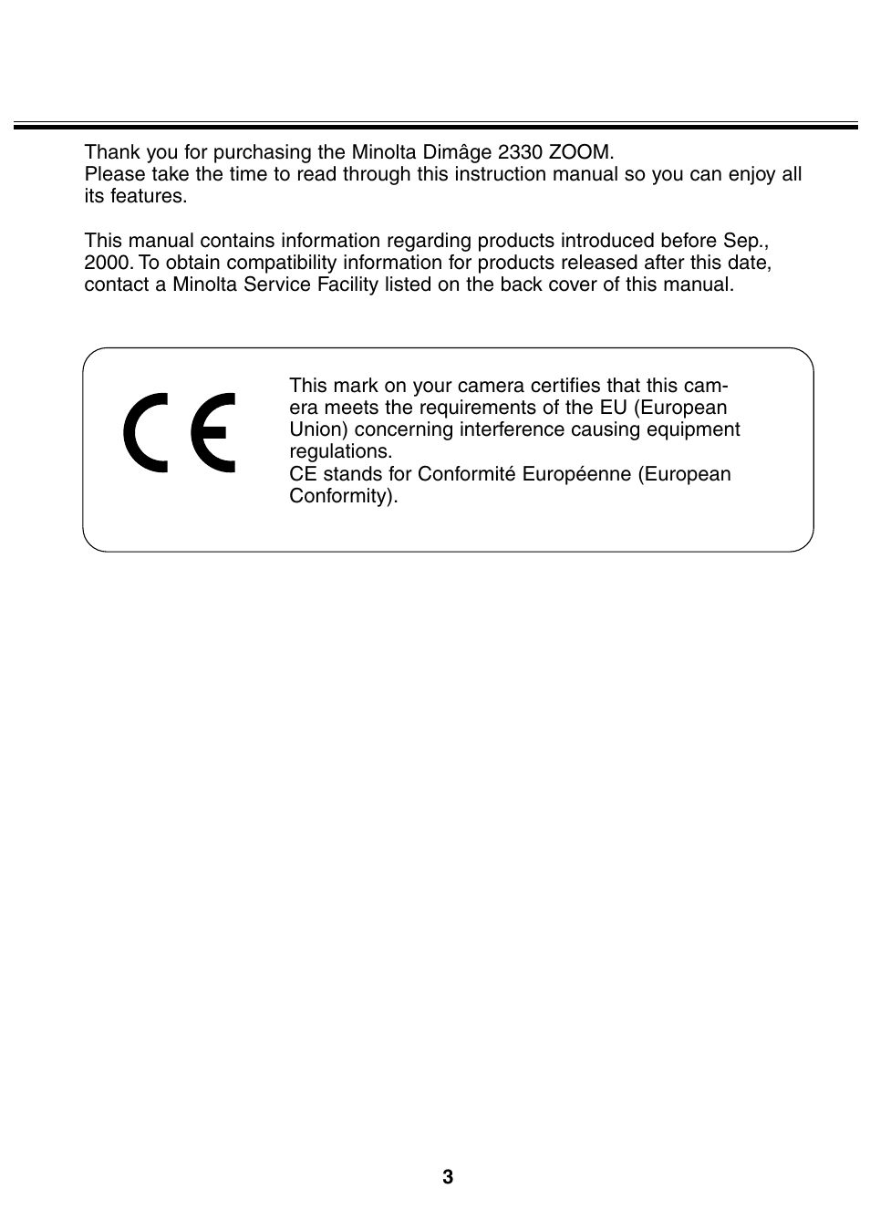 Minolta 2330 User Manual | Page 3 / 160