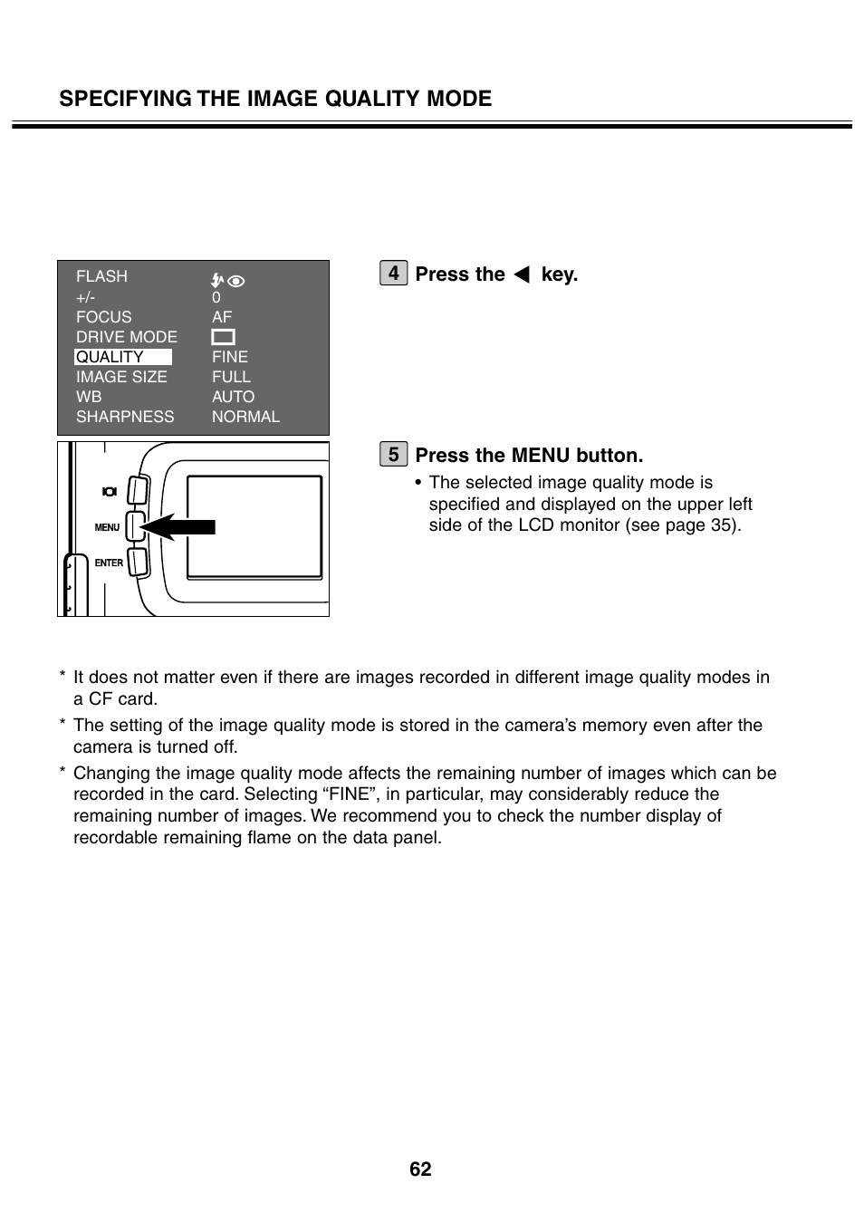 Specifying the image quality mode | Minolta 2330 User Manual | Page 62 / 160