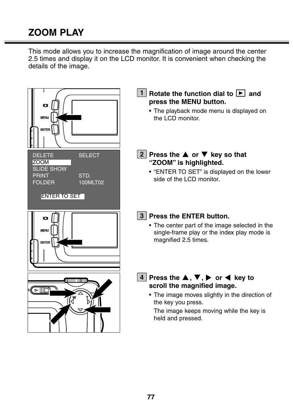 Zoom play | Minolta 2330 User Manual | Page 77 / 160