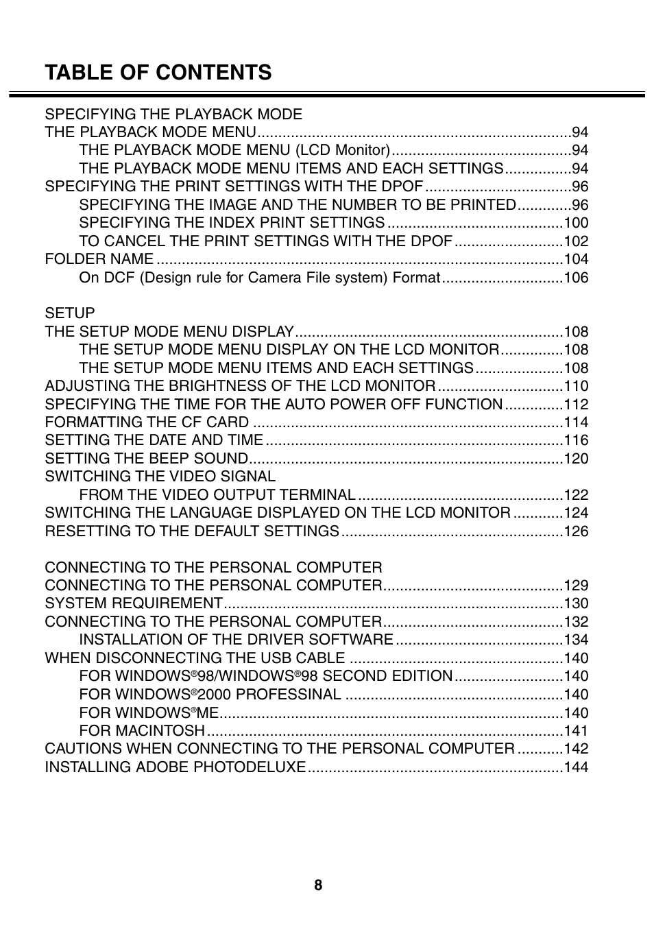 Minolta 2330 User Manual | Page 8 / 160
