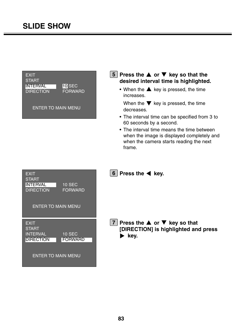 Slide show | Minolta 2330 User Manual | Page 83 / 160