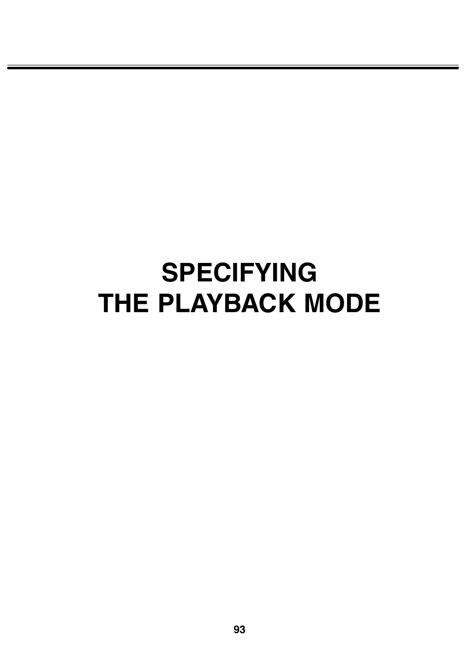 Specifying the playback mode | Minolta 2330 User Manual | Page 93 / 160