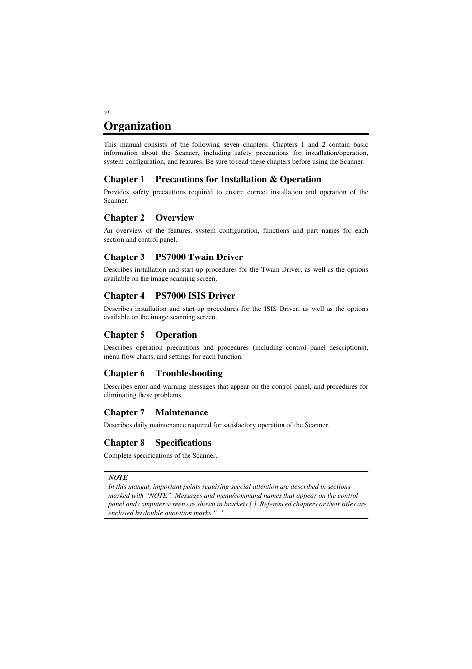 Organization | Minolta PS7000 User Manual | Page 13 / 122