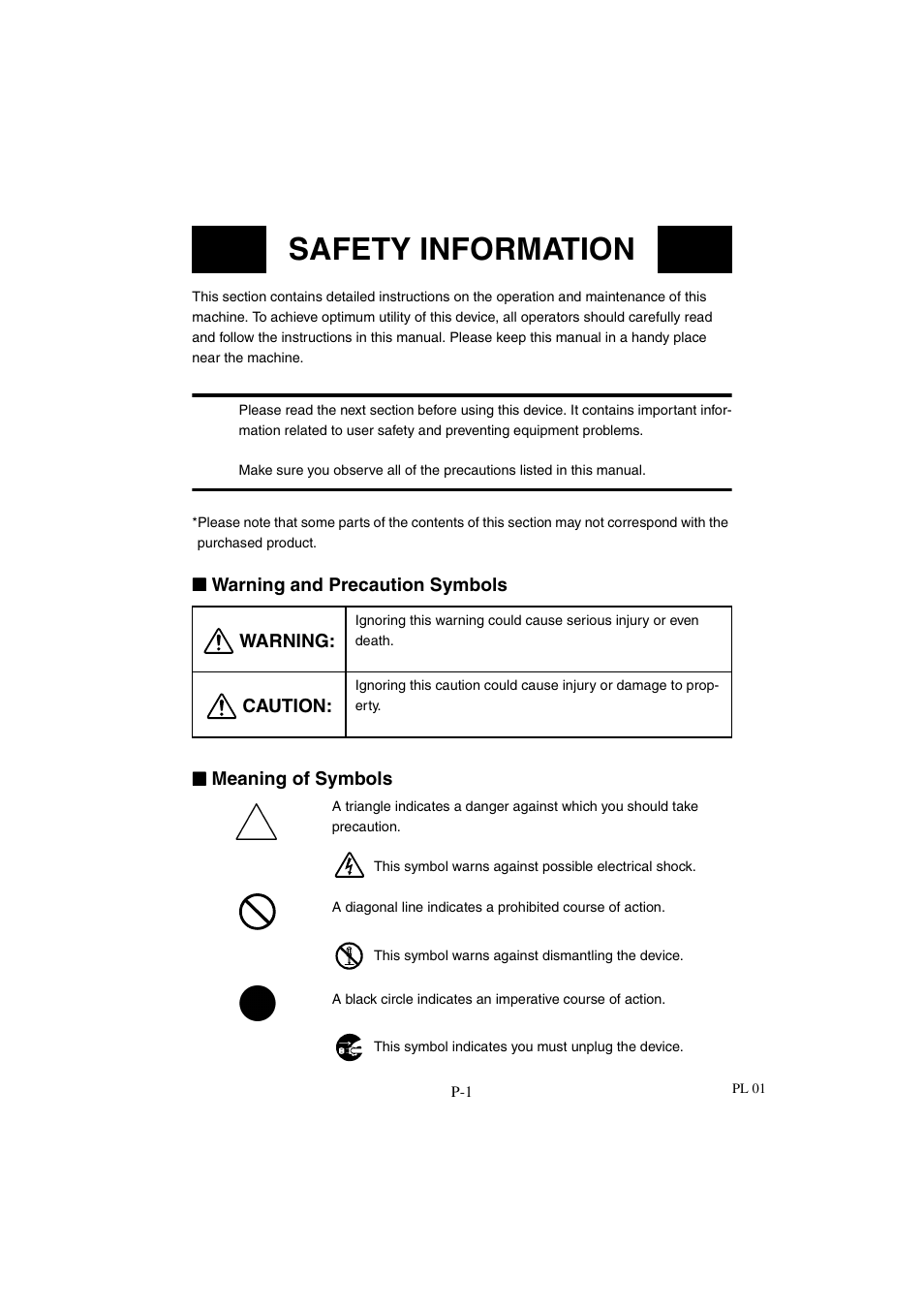 Safety information | Minolta PS7000 User Manual | Page 2 / 122