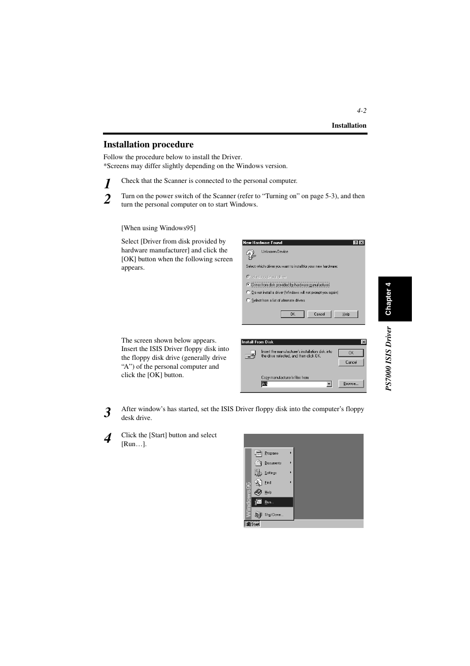 Installation procedure, Installation procedure -2 | Minolta PS7000 User Manual | Page 48 / 122