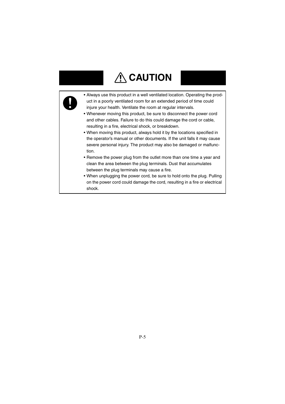 Caution | Minolta PS7000 User Manual | Page 6 / 122