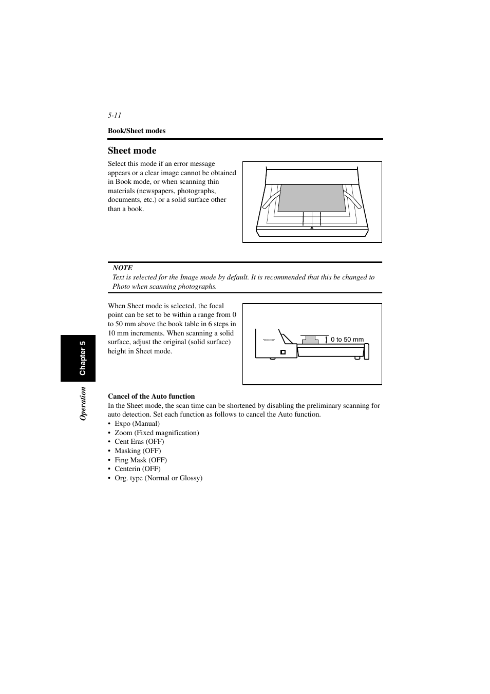 Sheet mode, Sheet mode -11 | Minolta PS7000 User Manual | Page 67 / 122