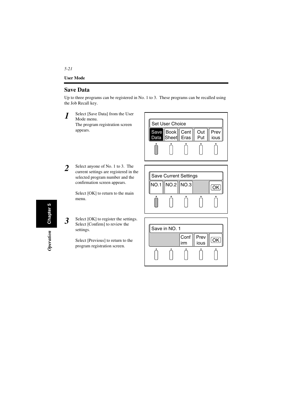 Save data, Save data -21 | Minolta PS7000 User Manual | Page 77 / 122