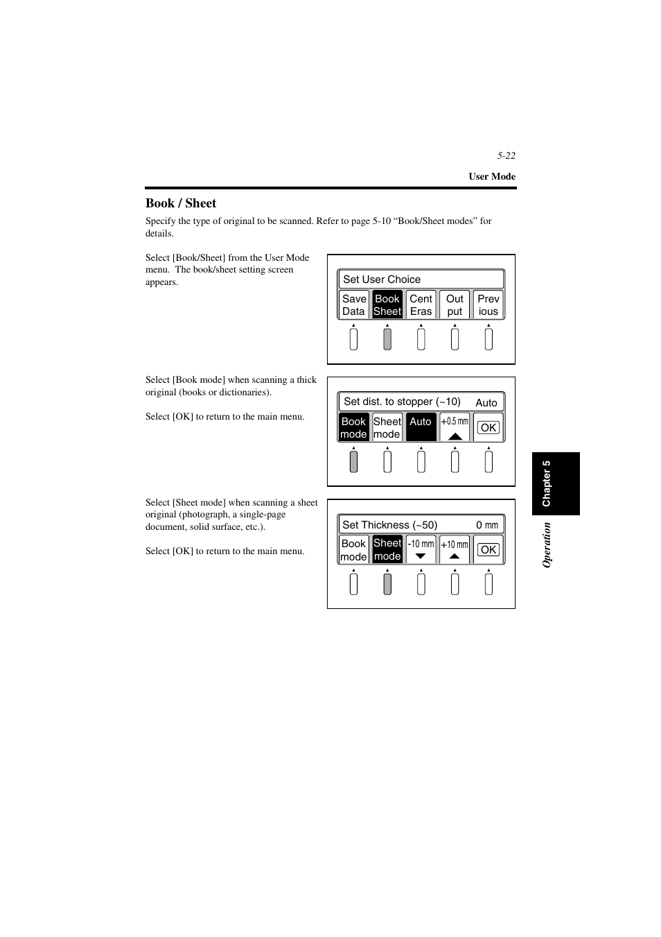 Book / sheet, Book / sheet -22 | Minolta PS7000 User Manual | Page 78 / 122