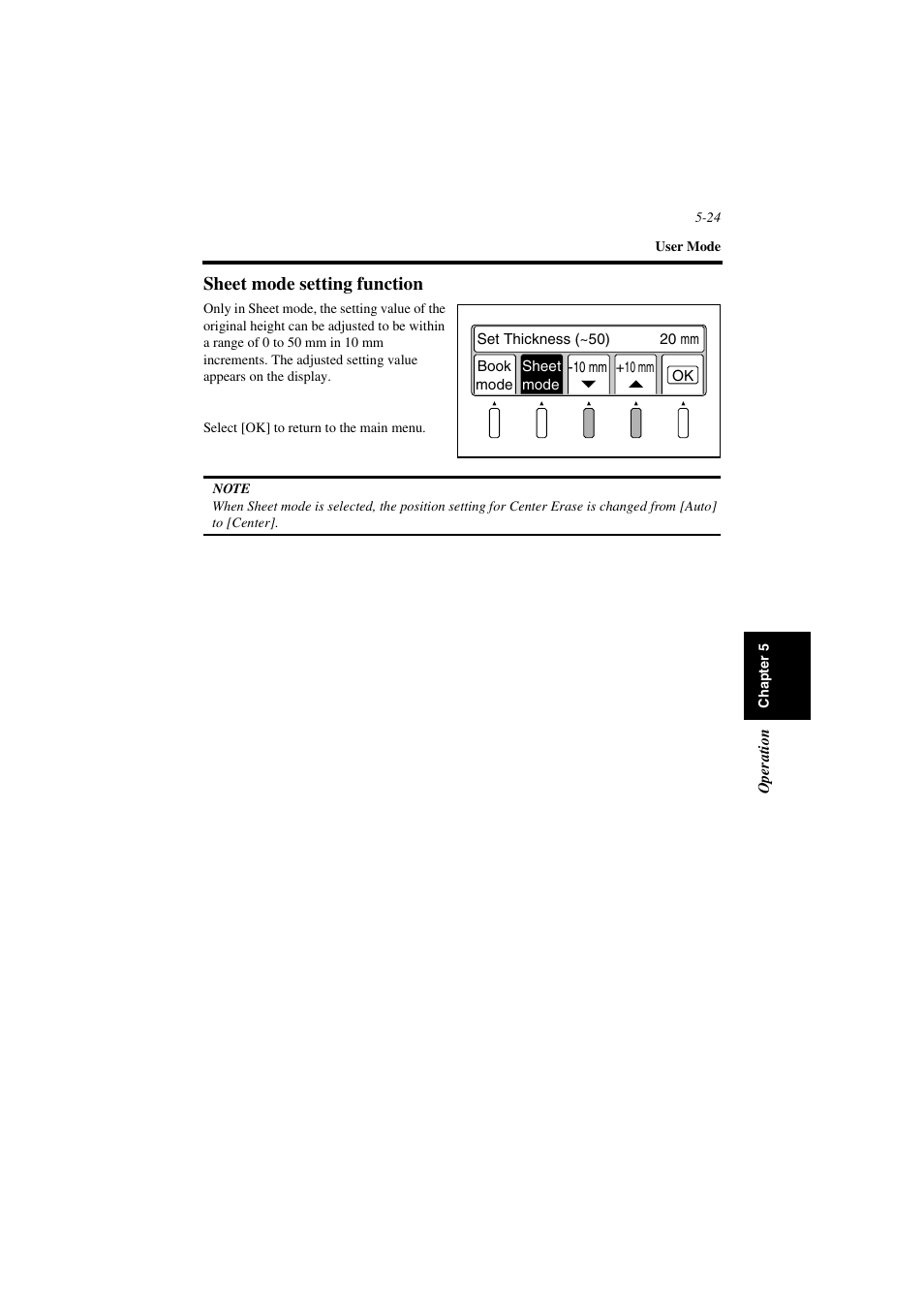 Sheet mode setting function, Sheet mode setting function -24 | Minolta PS7000 User Manual | Page 80 / 122