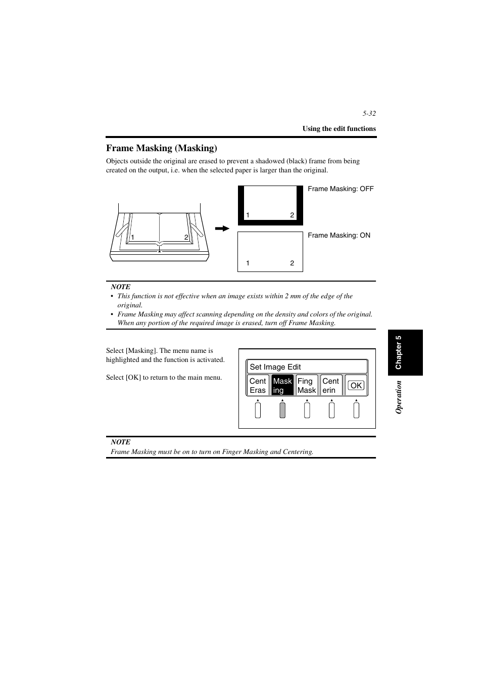 Frame masking (masking), Frame masking (masking) -32 | Minolta PS7000 User Manual | Page 88 / 122