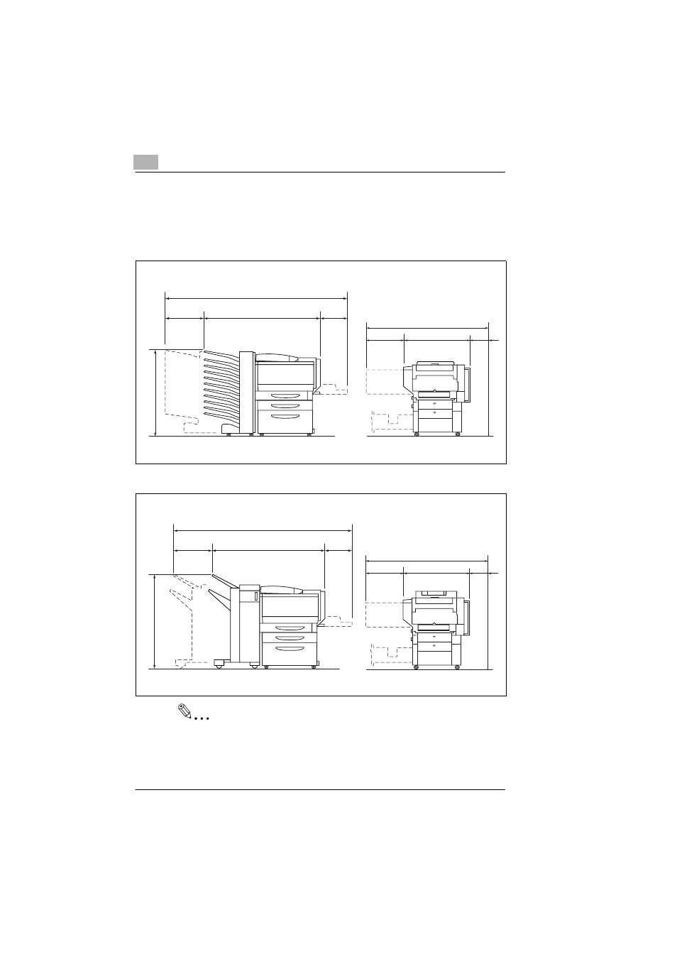 Space requirements -2 | Minolta CF2001P User Manual | Page 23 / 121