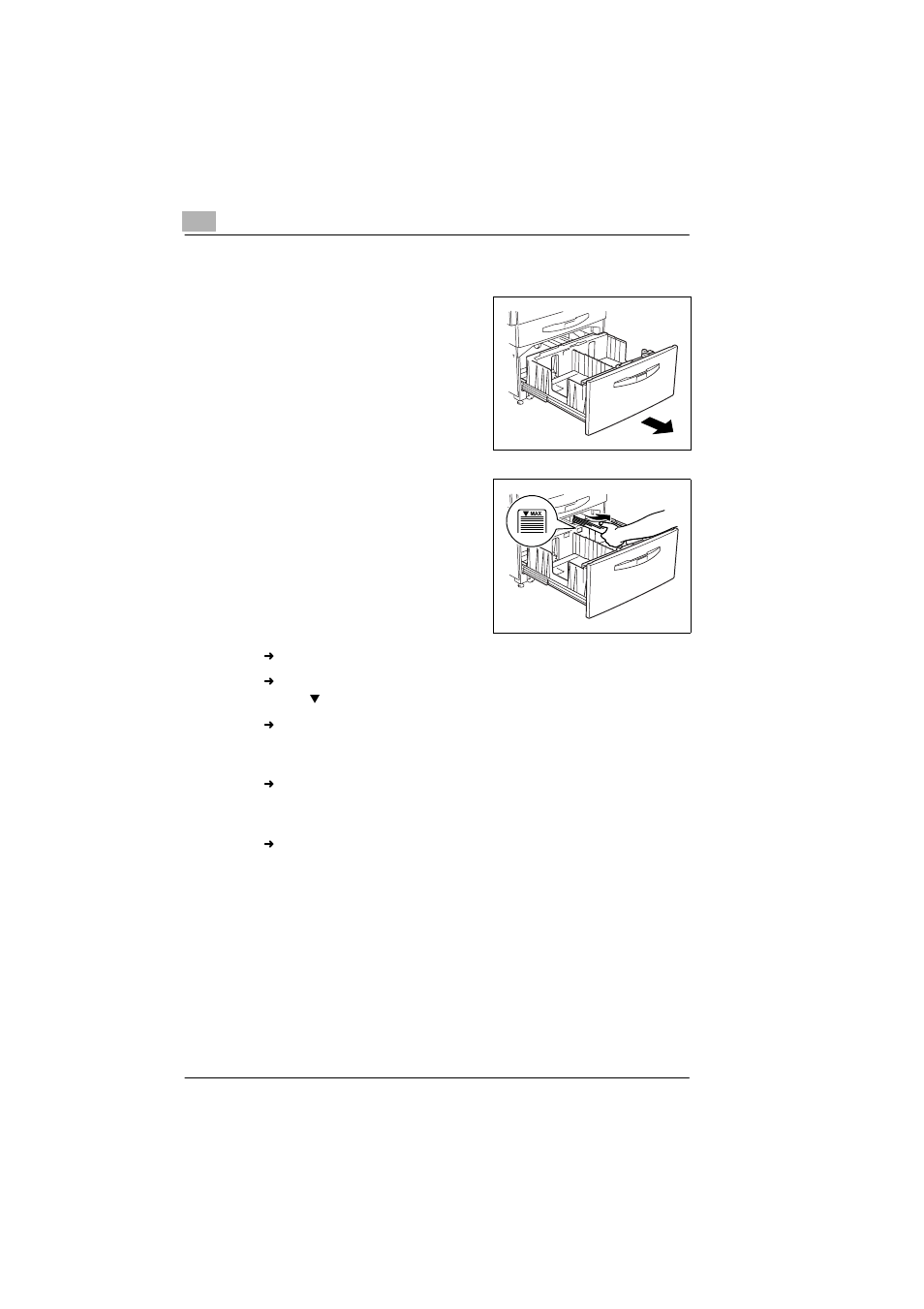 To load paper into the large-capacity cabinet -14 | Minolta CF2001P User Manual | Page 61 / 121