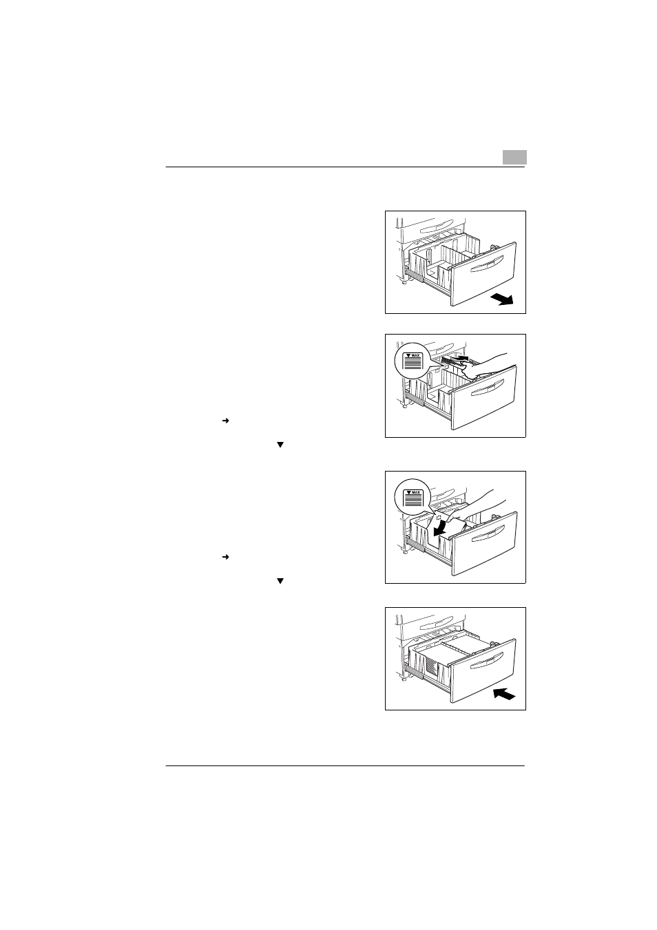 To load paper into the large-capacity cabinet -7 | Minolta CF2001P User Manual | Page 72 / 121