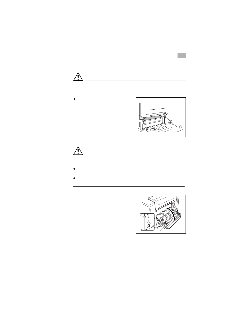 To clear a paper misfeed in the printer -23, P. 5-23 | Minolta CF2001P User Manual | Page 88 / 121