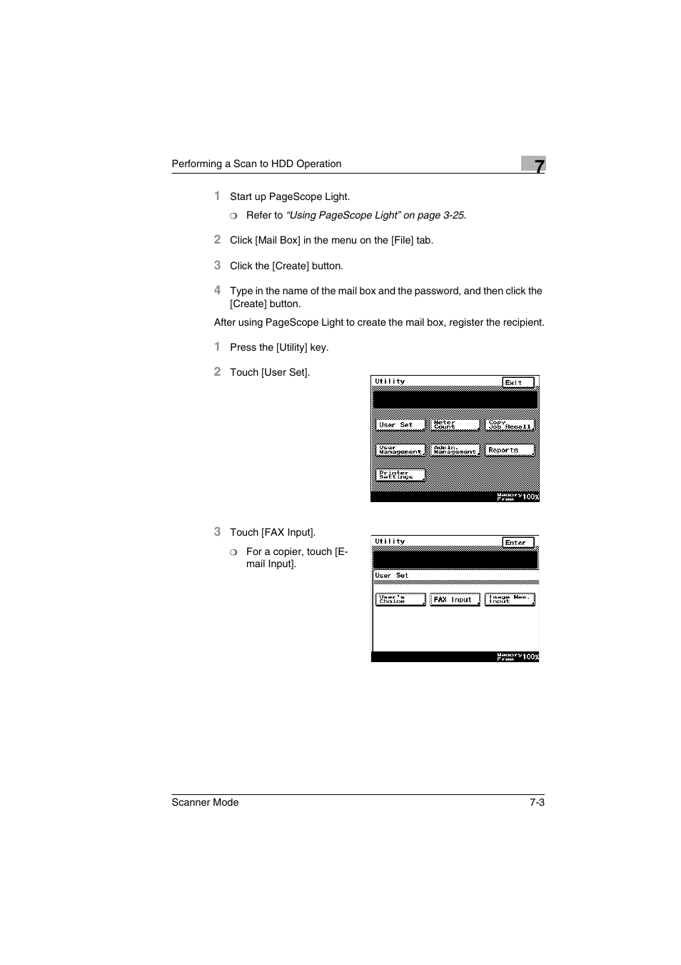 Minolta Scanner Mode User Manual | Page 116 / 314