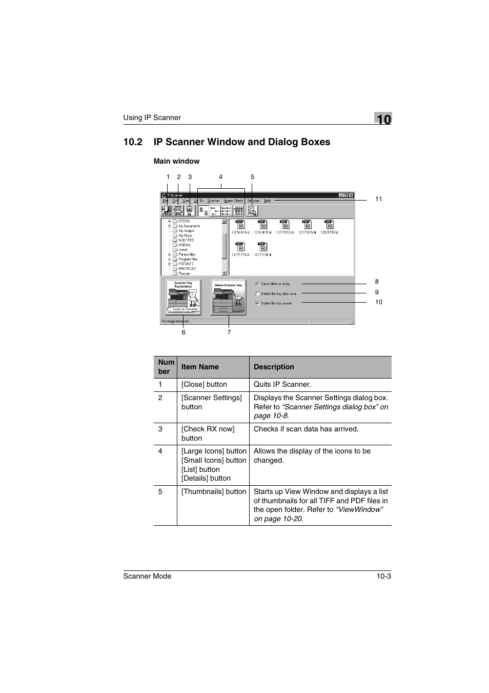 2 ip scanner window and dialog boxes, Main window, Ip scanner window and dialog boxes -3 | Main window -3 | Minolta Scanner Mode User Manual | Page 188 / 314