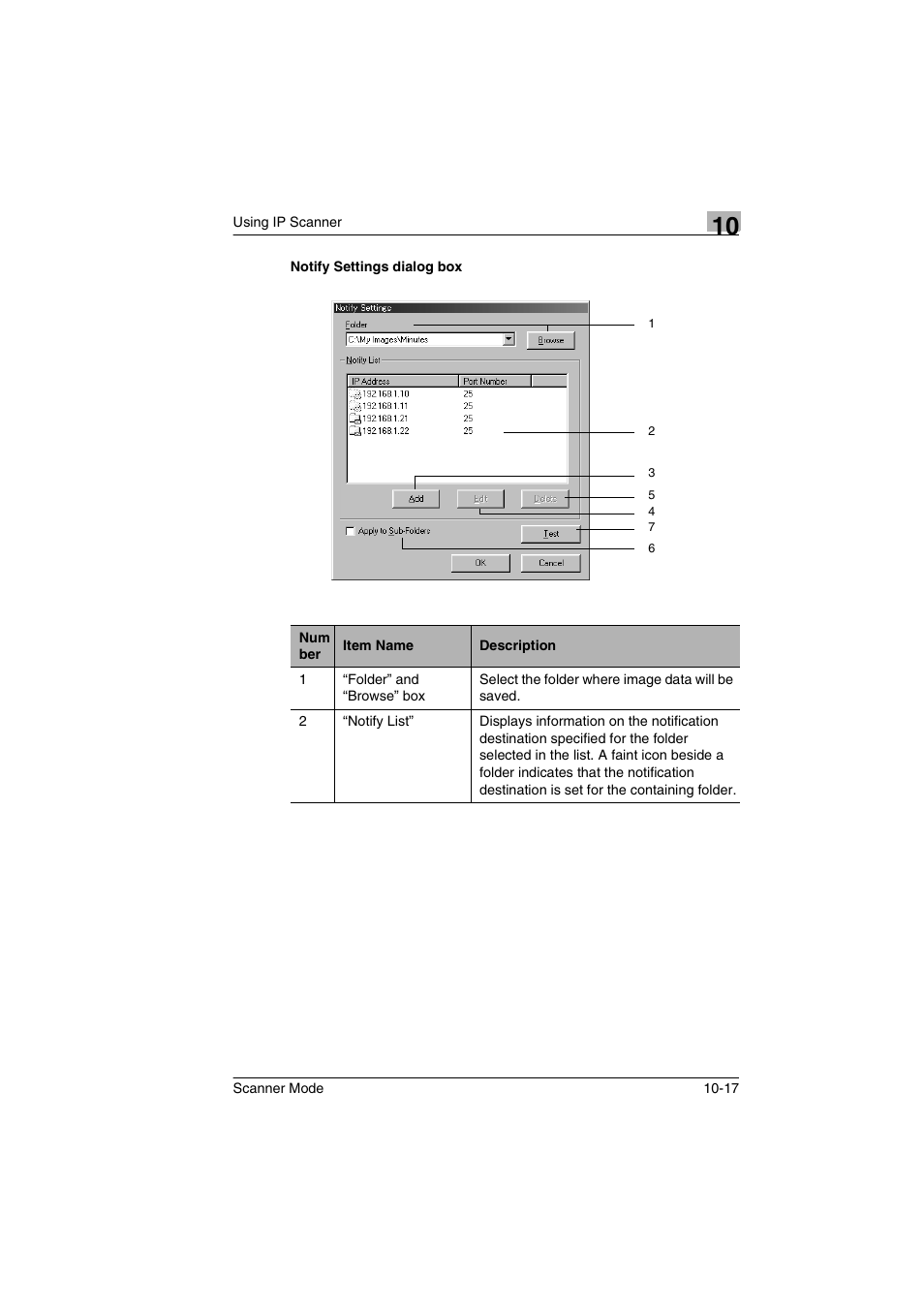 Notify settings dialog box, Notify settings dialog box -17 | Minolta Scanner Mode User Manual | Page 202 / 314