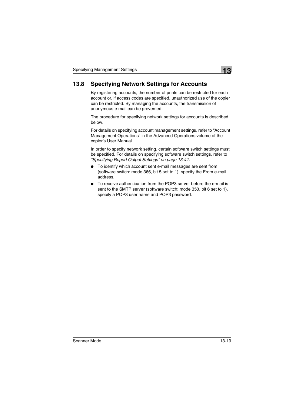 8 specifying network settings for accounts, Specifying network settings for accounts -19 | Minolta Scanner Mode User Manual | Page 238 / 314