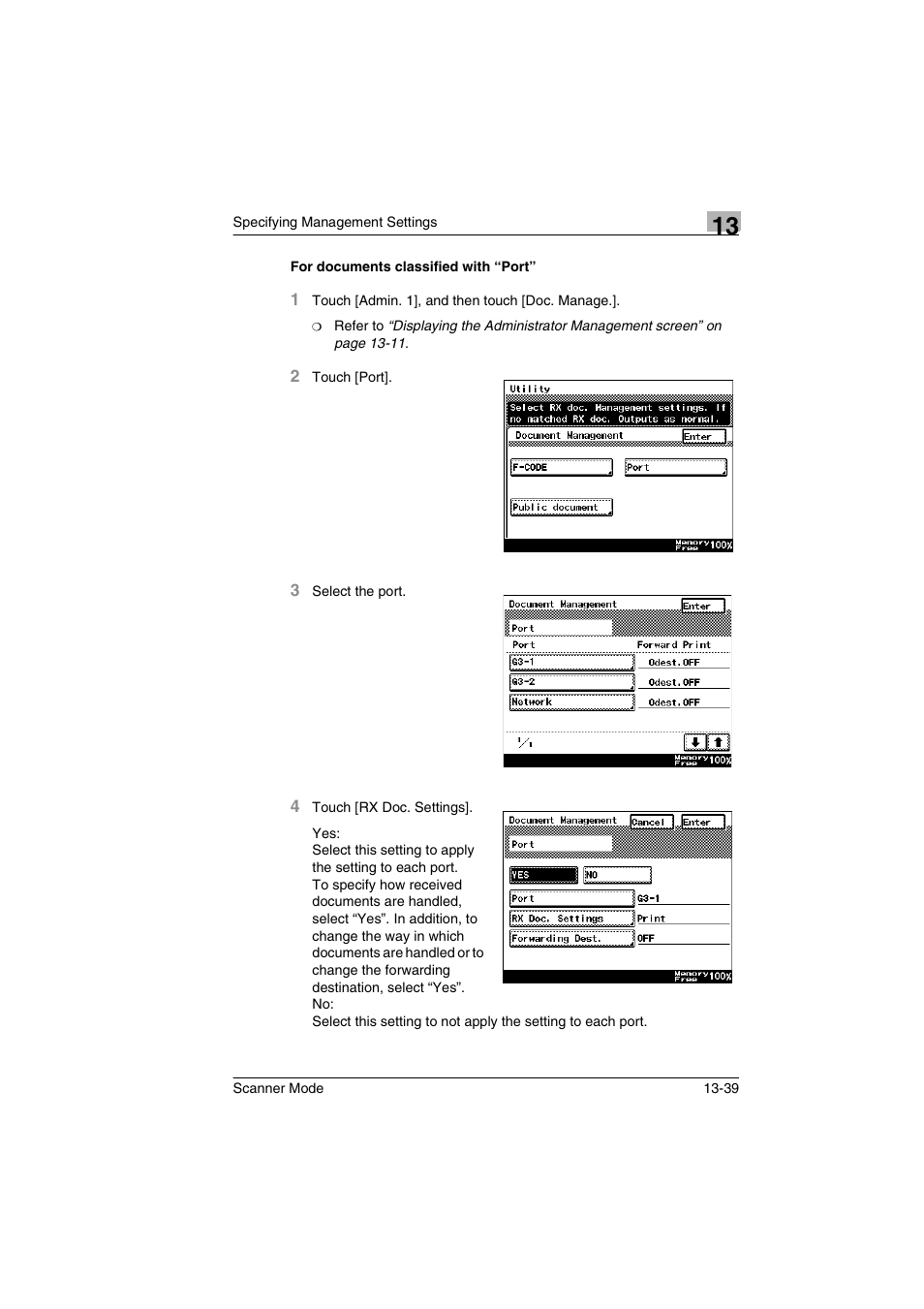 For documents classified with “port, For documents classified with “port” -39 | Minolta Scanner Mode User Manual | Page 258 / 314