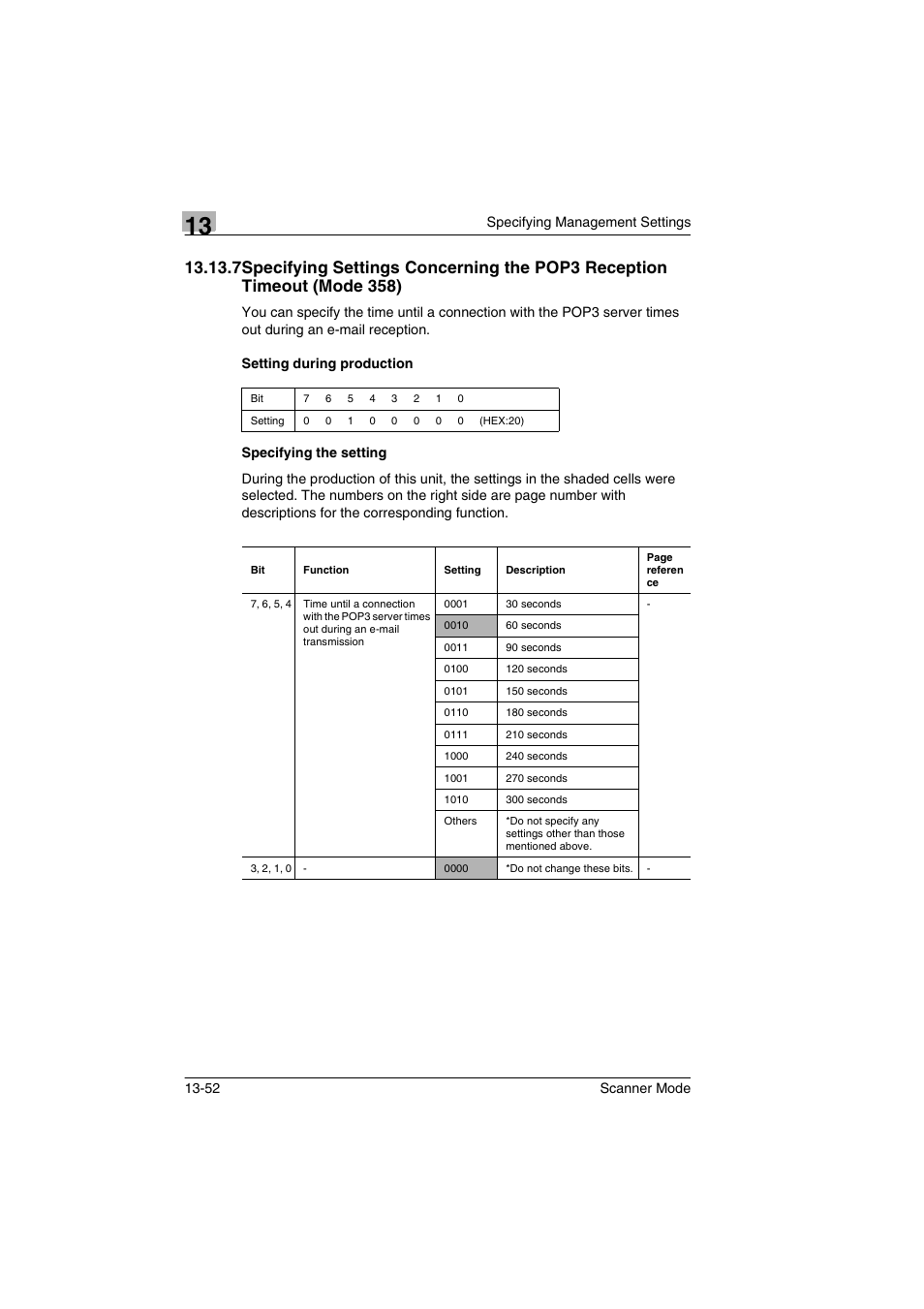 Setting during production, Specifying the setting | Minolta Scanner Mode User Manual | Page 271 / 314