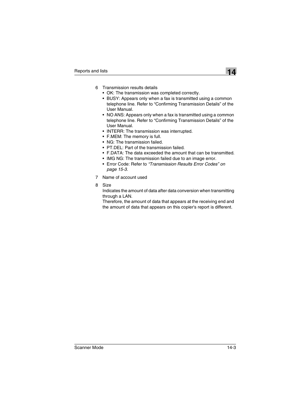 Minolta Scanner Mode User Manual | Page 278 / 314