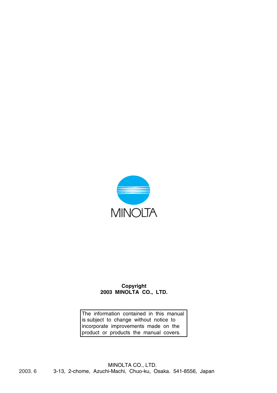 Minolta Scanner Mode User Manual | Page 314 / 314