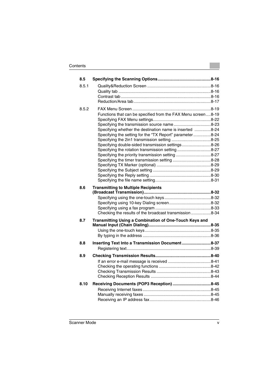 Minolta Scanner Mode User Manual | Page 6 / 314