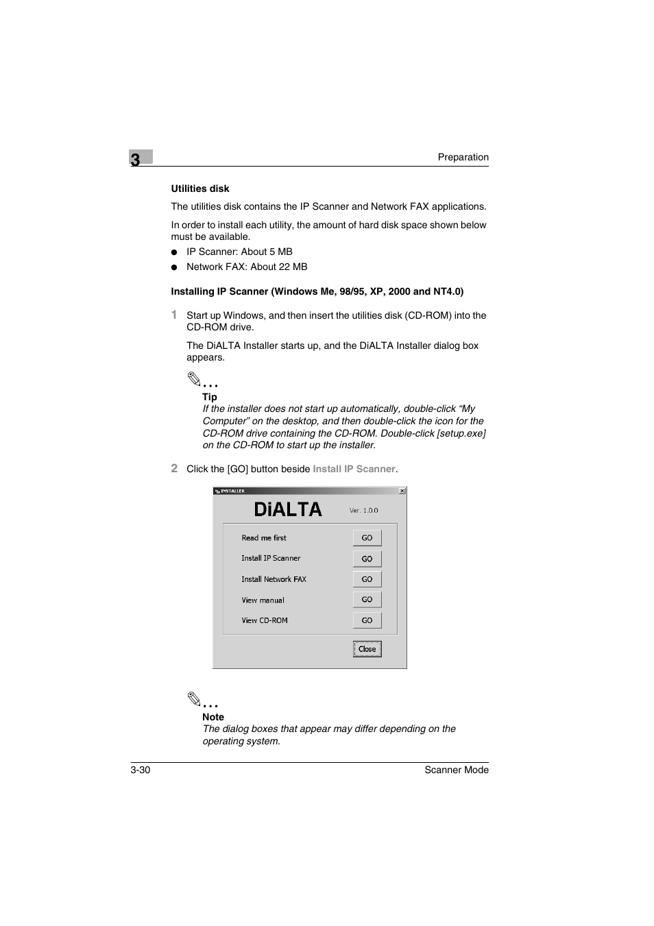 Utilities disk | Minolta Scanner Mode User Manual | Page 63 / 314