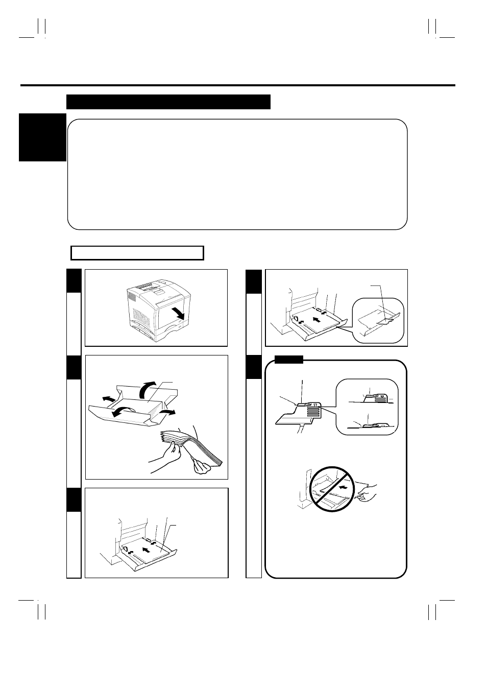 Loading the printing paper, 26 œ, Loading plain paper / recycled paper | Ok ng | Minolta Color PageWorks 0990-7701-02 User Manual | Page 39 / 112