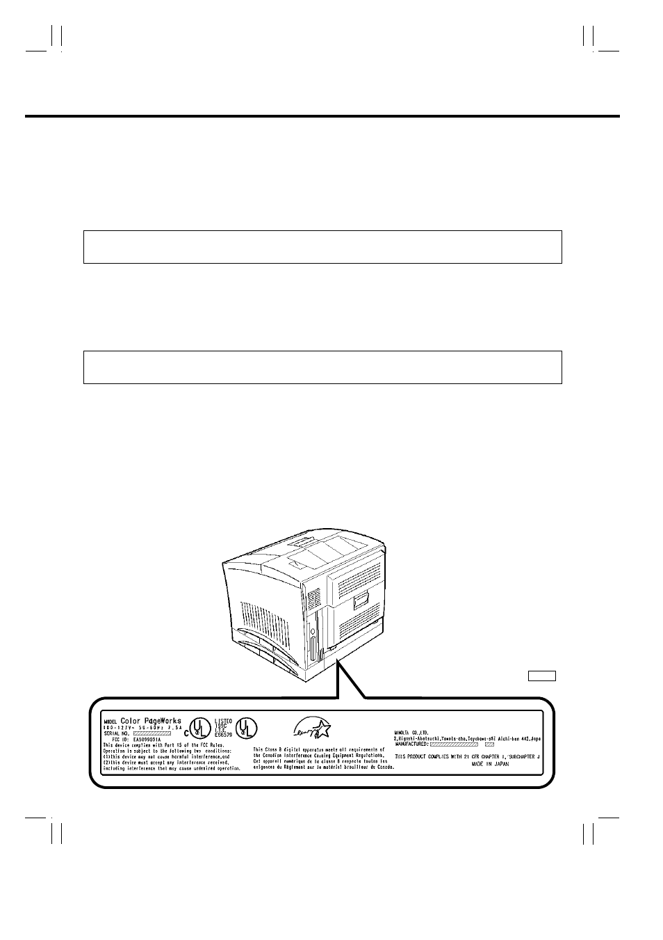 Iv warning label, Ozone release (for all users) | Minolta Color PageWorks 0990-7701-02 User Manual | Page 6 / 112
