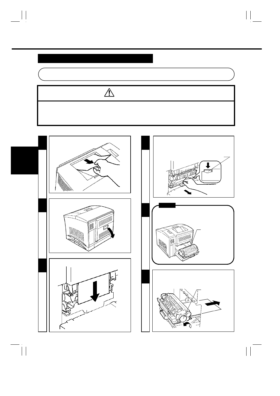 80 œ, When a paper misfeed has occurred, Attention | Minolta Color PageWorks 0990-7701-02 User Manual | Page 93 / 112