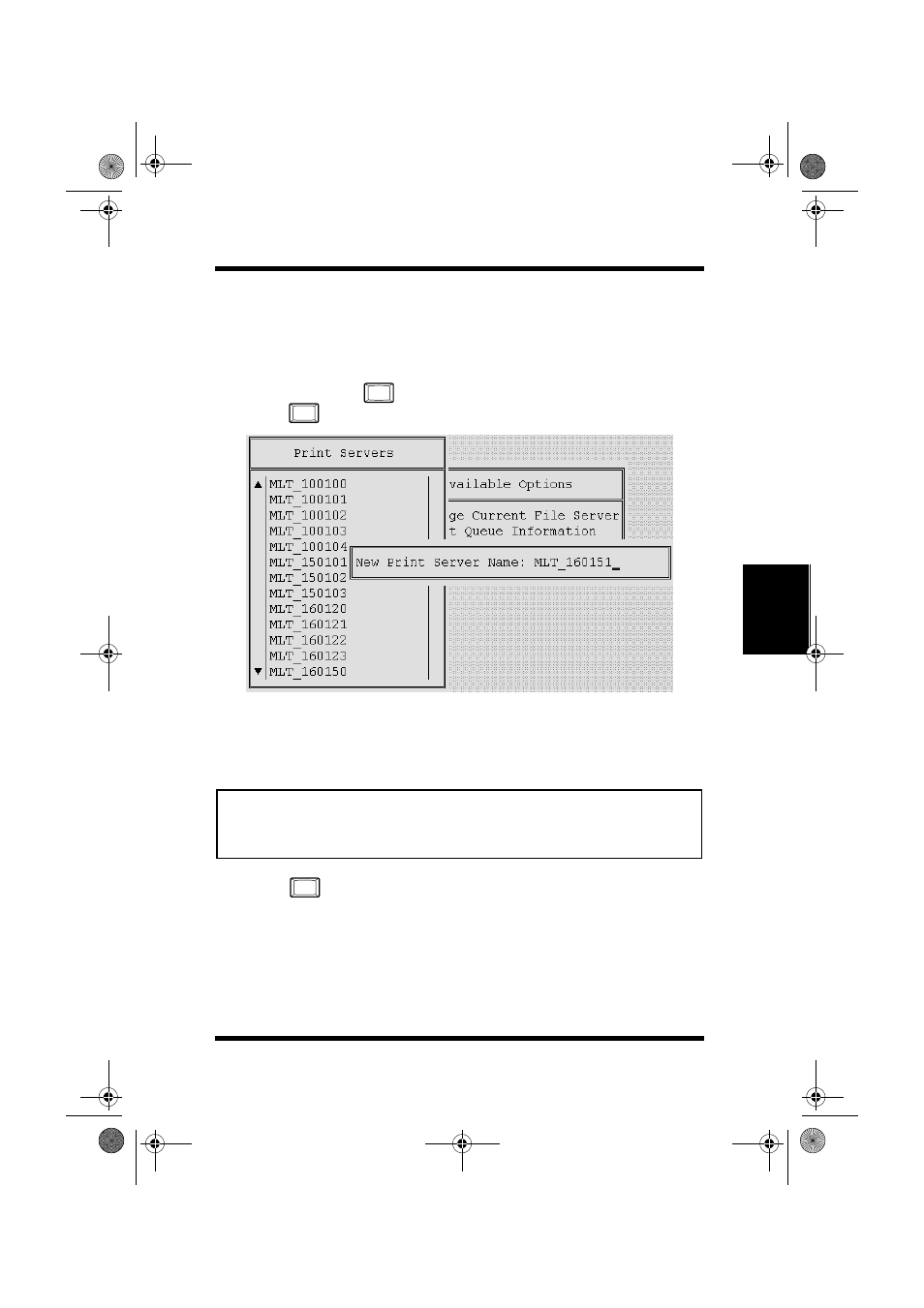 3 enter the print server name, Enter the print server name -3 | Minolta PageWorks/Pro 18 User Manual | Page 54 / 171