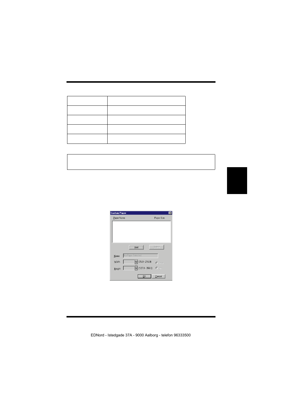 Using the pagepro 1100 printer driver setup dialog, Important! edit custom | Minolta PagePro 1100 User Manual | Page 101 / 219